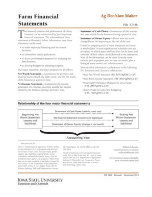 Farm Financial Statements Template