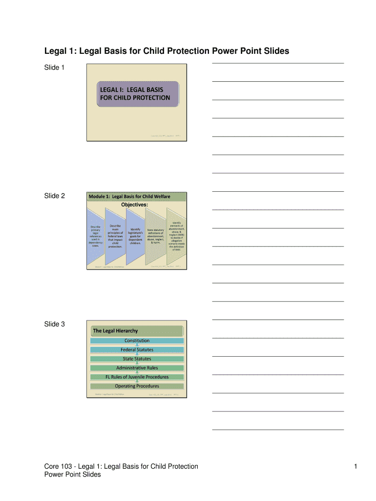 Legal 1: Legal Basis for Child Protection Power Point Slides - centerforchildwelfare fmhi usf Preview on Page 1