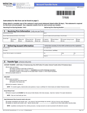 Financial Services Account Transfer Form