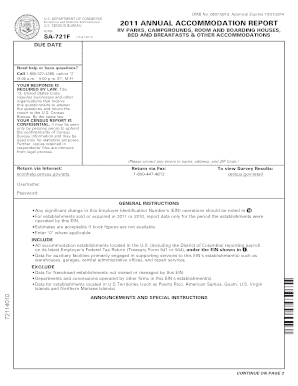 US Census Bureau 2011 Annual Accommodation Report