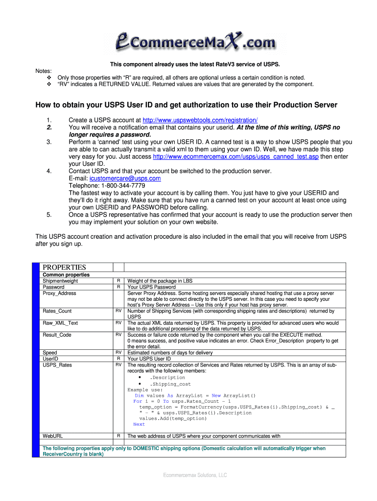 How to obtain your USPS User ID and - EcommerceMax ! Preview on Page 1