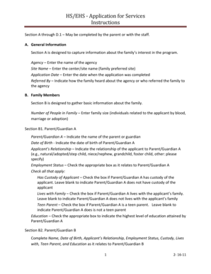 Head Start Application for Services