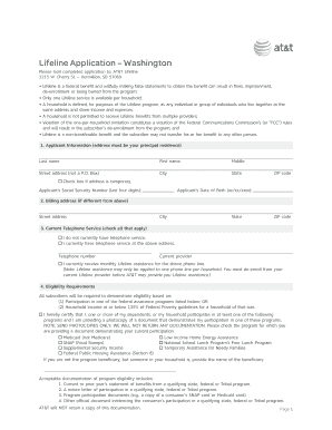 at&t lifeline washington form