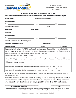 Apology letter to teacher - STUDENT APPLICATION/PERMISSION FORM Please turn page over. - washingtonguard