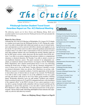 Pittsburgh Section ACS Ballot