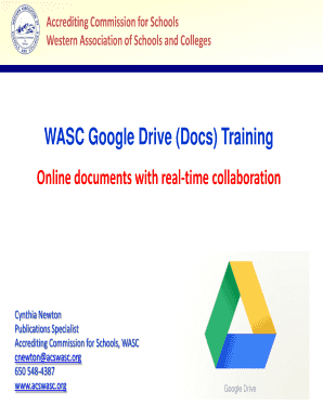 WASC Google Docs Chair Training - Western Association of ...