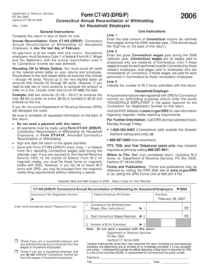 Connecticut Annual Reconciliation of Withholding for Household Employers