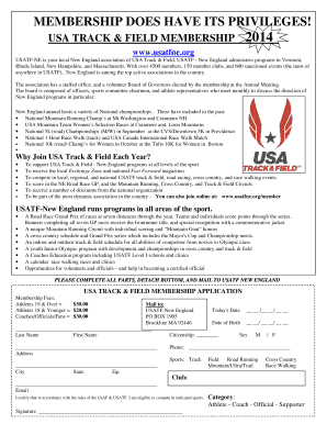 USATF New England Membership Application