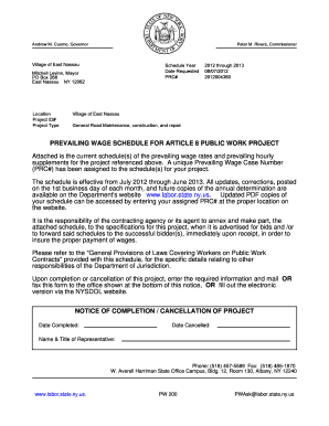 wage rate project worksheet form