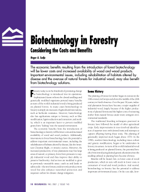 application of biotechnology in forestry pdf