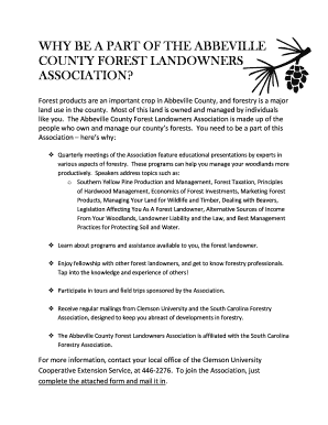 abbeville county forest landowners association form