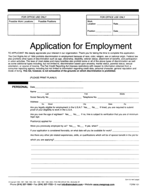 Employment Application Form