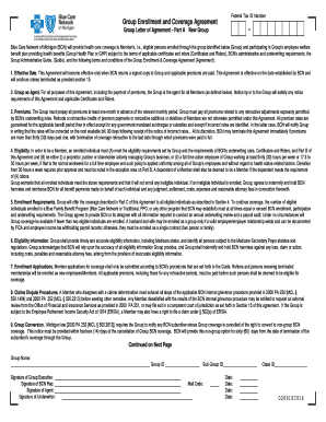 Group Enrollment and Coverage Agreement