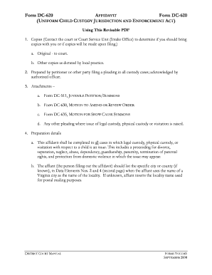 Virginia Child Custody Jurisdiction Affidavit