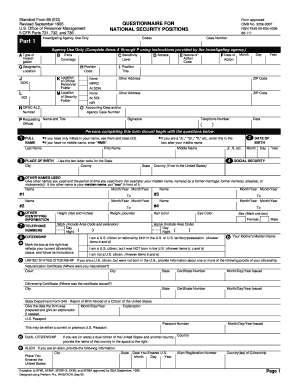 Questionnaire for National Security Positions - US Navy - public navy