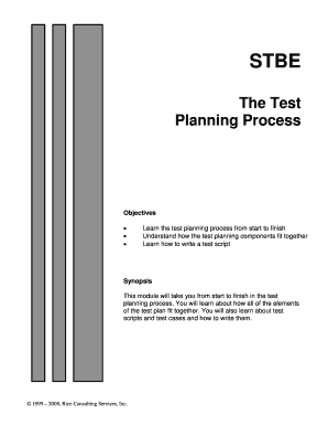 The Test Planning Process - Software Testing Training and Software ...