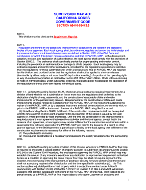 SUBDIVISION MAP ACT - dot ca