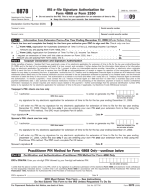 IRS Form 8878 Signature Authorization