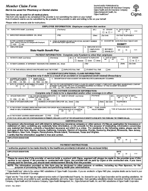 Cigna Medical Claim Form