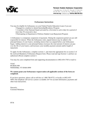 Mandatory Forbearance Request Form