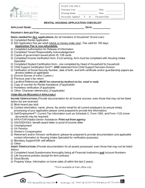 Rental Housing Application