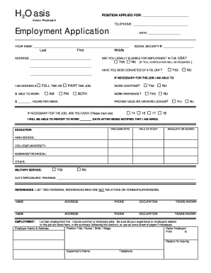 Cvs printable application - H2Oasis Employment Application - H2Oasis Indoor Water Park ...