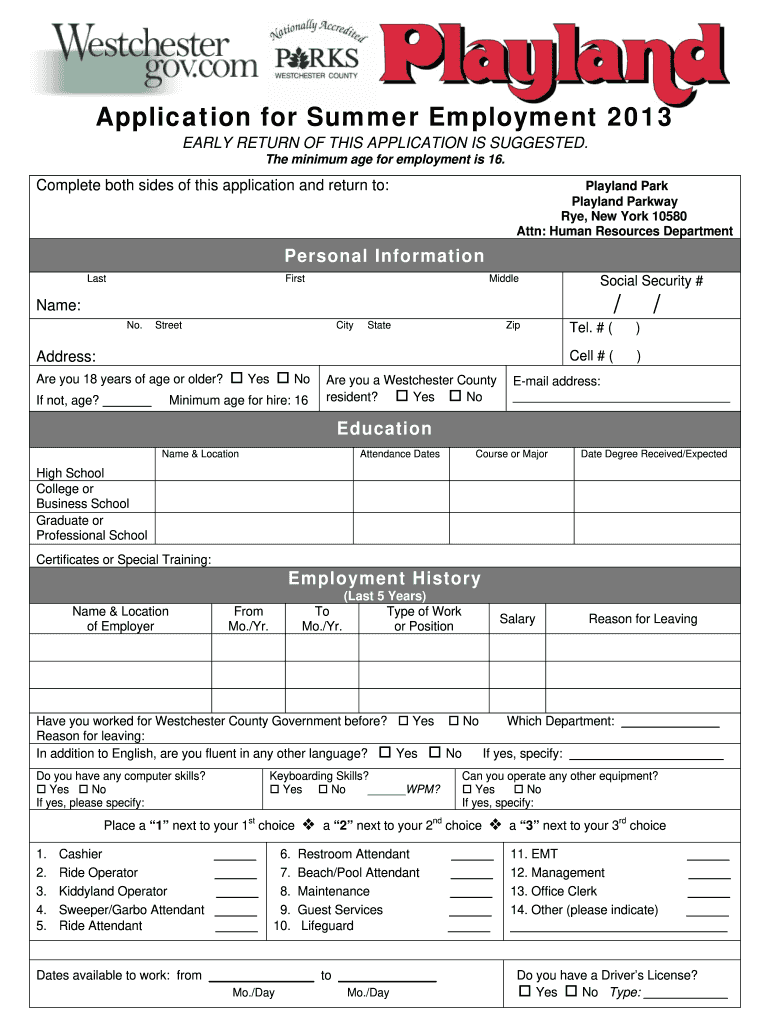 playland application Preview on Page 1