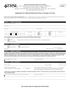 Louisiana ORP Application Form 16