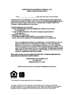 Rental Housing Application