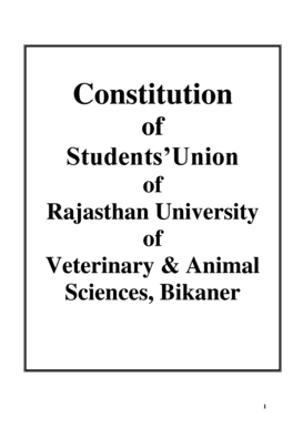 Fillable Online rajuvas Constitution - Rajasthan University of Veterinary  and Animal ... - rajuvas Fax Email Print - pdfFiller