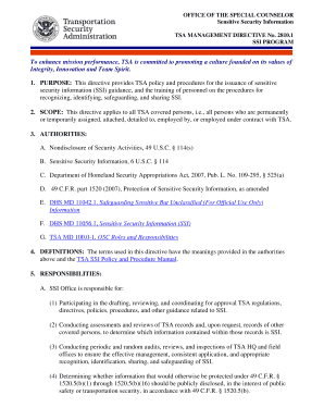 SSI Program - Transportation Security Administration - tsa