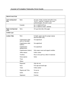 Journal of Complex Networks Style Guide - Oxford Journals - oxfordjournals