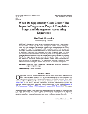 When Do Opportunity Costs Count? The Impact of Vagueness ...