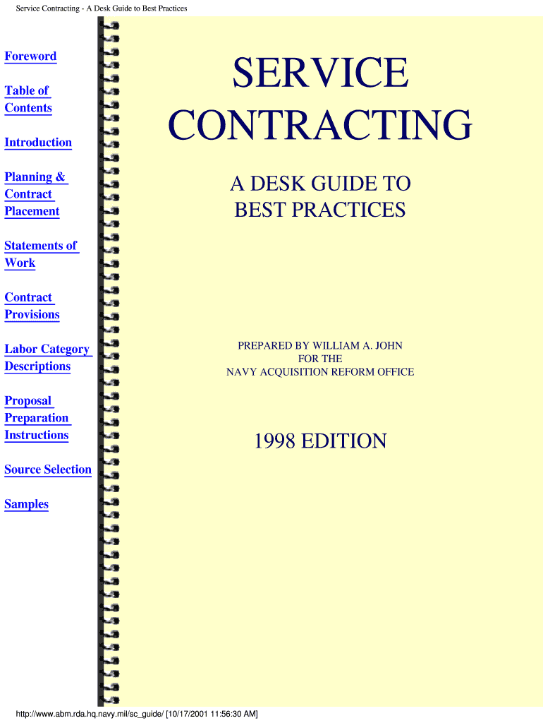 Service Contracting - A Desk Guide to Best Practices - acquisition Preview on Page 1