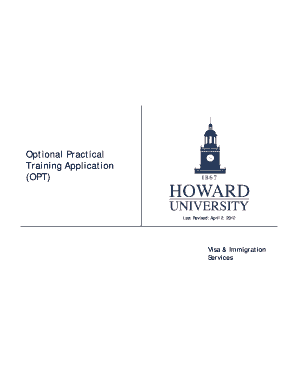 Optional Practical Training Application