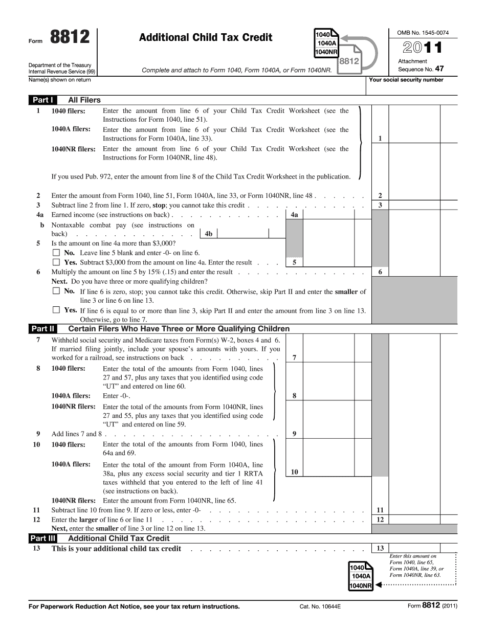 Add Pages To Form 8812