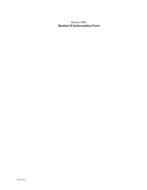 Student ID Authorization Form