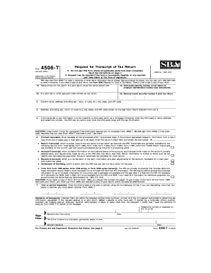 IRS Form 4506-T