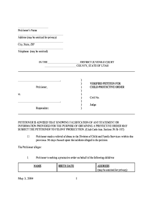 verified petition sample