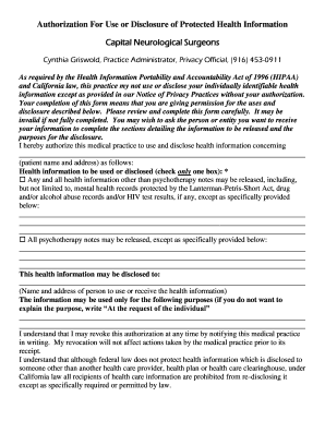 HIPAA Authorization Form