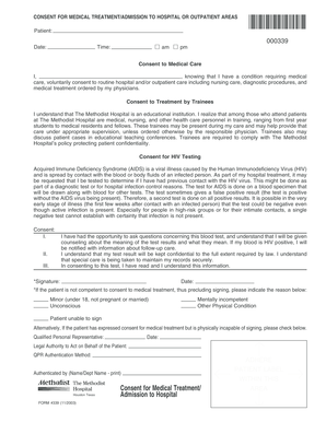 Consent for Medical Treatment