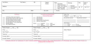 West Virginia STD Diagnosis Form