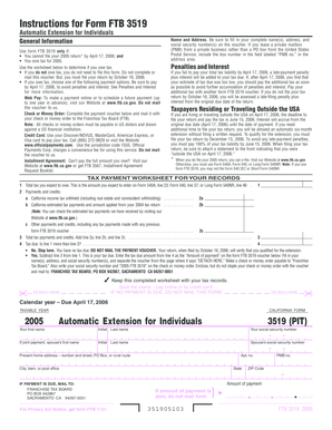 California Form FTB 3519