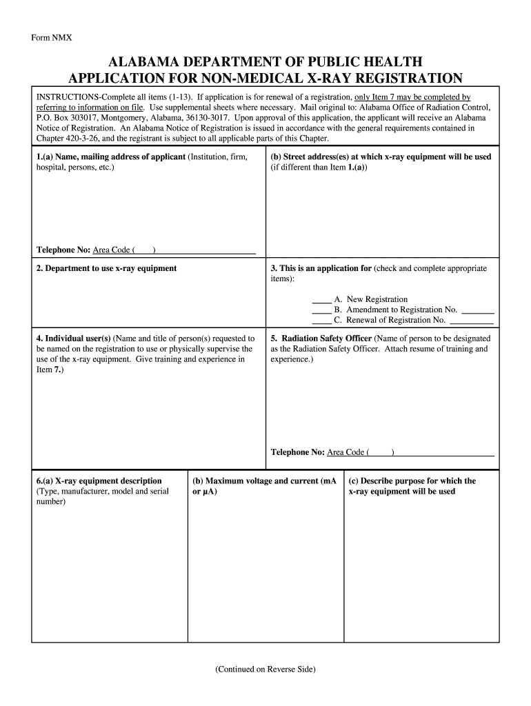 alabama ray registration Preview on Page 1