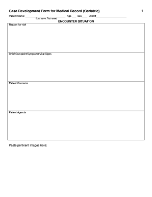 Choc developmental milestones - Chart Development Form Geriatric - med fsu