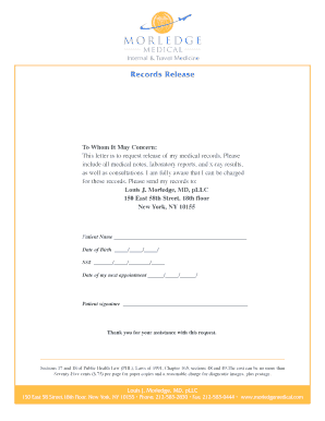 Medical Records Release Request