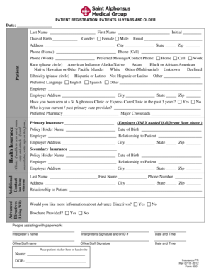 Patient Registration Form