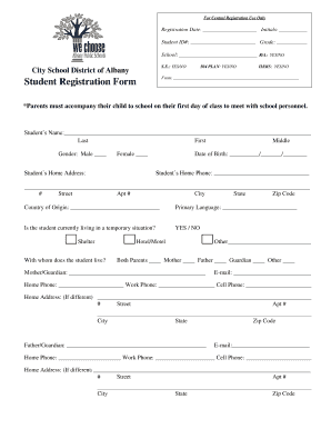 Student Registration Form