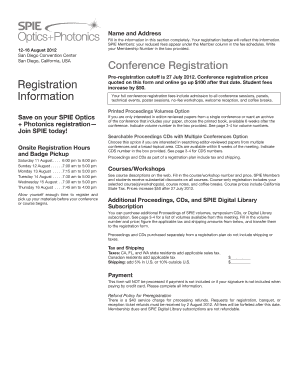 Conference Registration Form