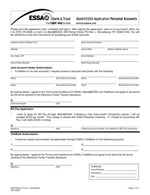 ESSA Bank Bill Pay Application
